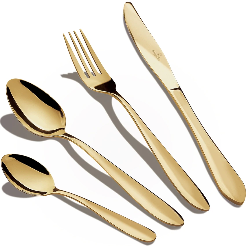 Berlinger Haus 6 szem�lyes rozsdamentes ac�l ev�eszk�z k�szlet pezsg� sz�nben